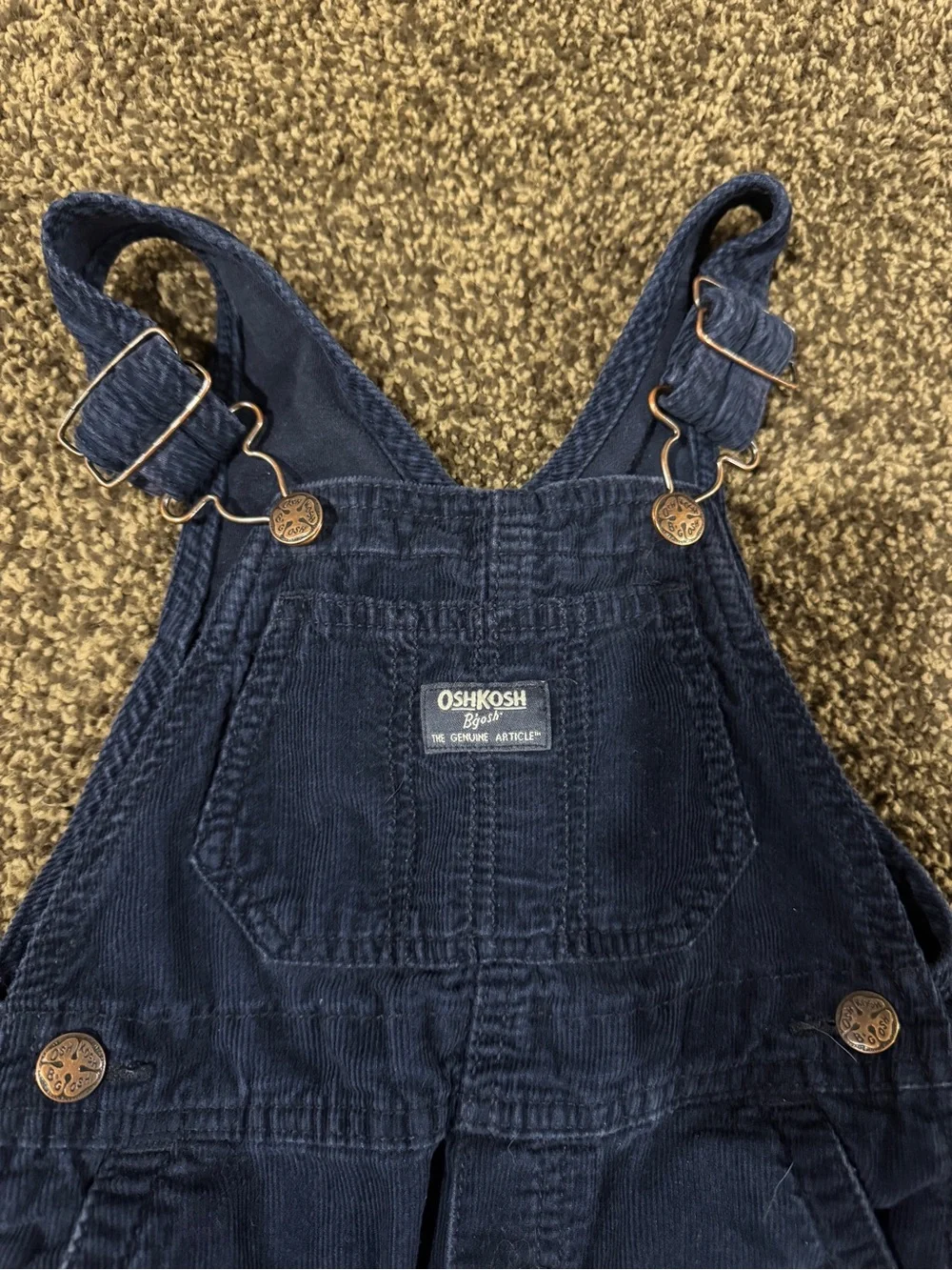 *BUNDLE OF 2* OshKosh Bigosh Corduroy Overalls—3T—blue and khaki colored